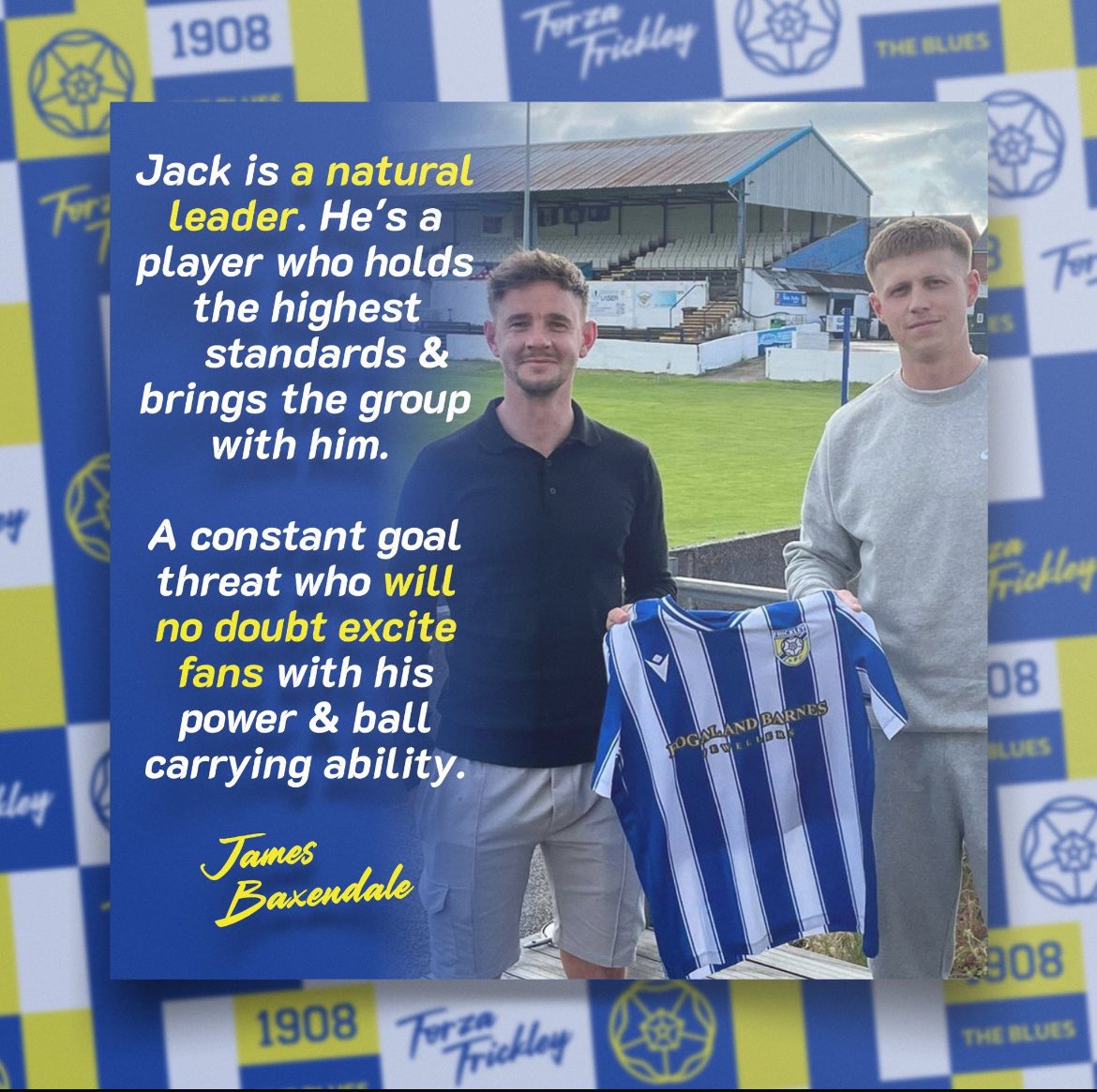 ✅ Recruitment News ✅

We’re delighted to announce the signing of Jack Varley

The former Barton, Winterton and Armthorpe midfielder is another quality addition to Bax’s Blues

Welcome to Frickley Jack!!

🔵⚪️🔵

#forzafrickley