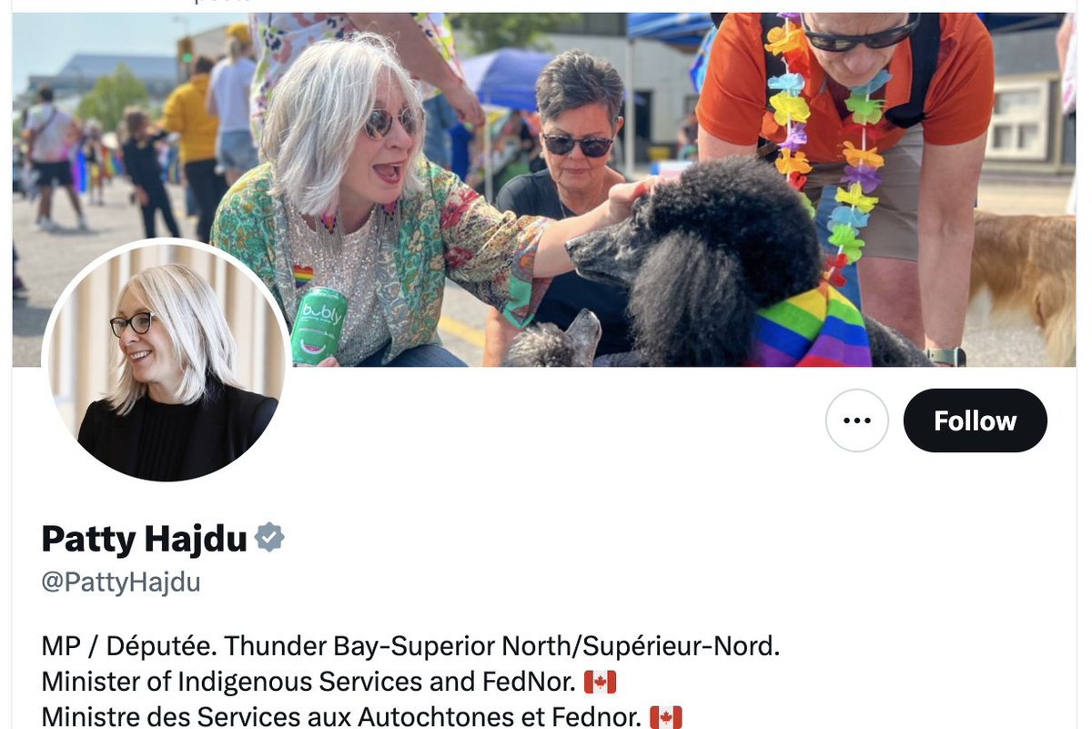 And... there we go again... Patty Hajdu also confirms that she was inserted because she is 100% fulfill's Trudeau's narcissistic psychopathic predatory gay cult.