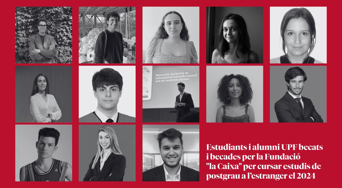 Alumni UPF (@alumniupf) on Twitter photo 👏 La <a href="/UPFBarcelona/">UPF Barcelona</a> la universitat amb més becats i becades per <a href="/FundlaCaixaCAT/">Fundació ”la Caixa”</a> (<a href="/BecarisFLC/">Beques Fundació ”la Caixa”</a>) per estudiar a l'estranger.
🎊 Enhorabona als i les 13 estudiants i #alumniUPF que, entre el centenar de persones seleccionades, han rebut una beca en la convocatòria 2024 de 👏 La <a href="/UPFBarcelona/">UPF Barcelona</a> la universitat amb més becats i becades per <a href="/FundlaCaixaCAT/">Fundació ”la Caixa”</a> (<a href="/BecarisFLC/">Beques Fundació ”la Caixa”</a>) per estudiar a l'estranger.
🎊 Enhorabona als i les 13 estudiants i #alumniUPF que, entre el centenar de persones seleccionades, han rebut una beca en la convocatòria 2024 de