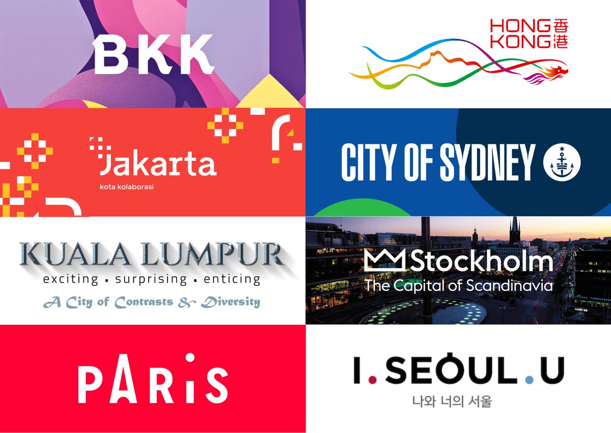 kpsugus's tweet image. มีพูดถึงการทำ Visual Identity ของเมืองอื่นๆว่าเป็นยังไงบ้าง เลยเอาเมืองที่นึกออกมาเทียบให้ดู

ส่วนตัวชอบของ Paris เป็นพิเศษ Identity ชัดมากๆๆๆๆ ส่วนในเชิงการใช้งานของ Sydney ชนะเริ่ดมาก อยู่ทุกที่ตั้งแต่ป้าย, รถราชการ, การตกแต่งเมือง เดินไปไหนมาไหนคือติดตาดีมากๆ