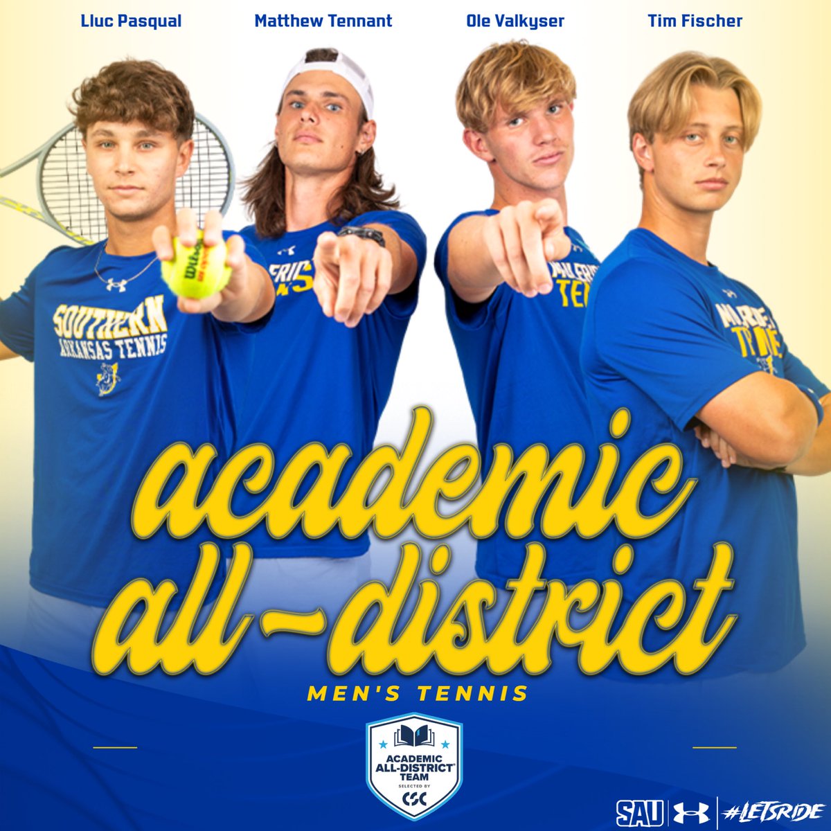 📚🎾🧠

👏💙💛 Congrats to these 6️⃣ from Mulerider Tennis on being named CSC Academic All-District‼️ 5️⃣ of these Muleriders advanced to the All-American ballots✨

#GoMuleriders #LetsRide #LetsGoBlue