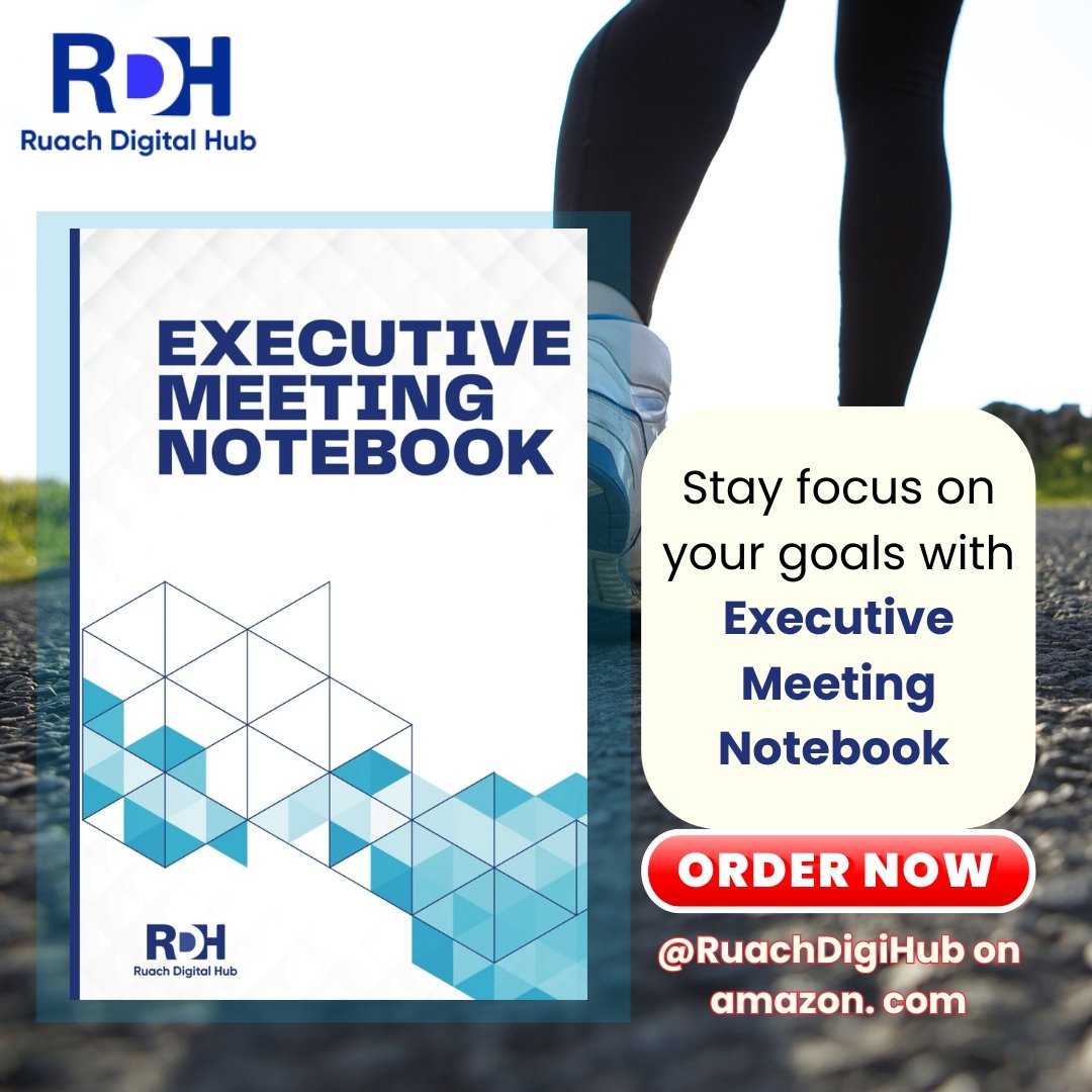 Go for your goals! Order at RuachDigiHub on amazon.com via link: amazon.com/s?k=ruachdigih…

#BusinessNotebook
#notebooks
#notetaking
#actionplan
#wednesdaywisdom
#deal
#meetingnotes
#businessplanner
#giftshop
#giftshopping #BusinessGrowth #businesstips #Businessjournal