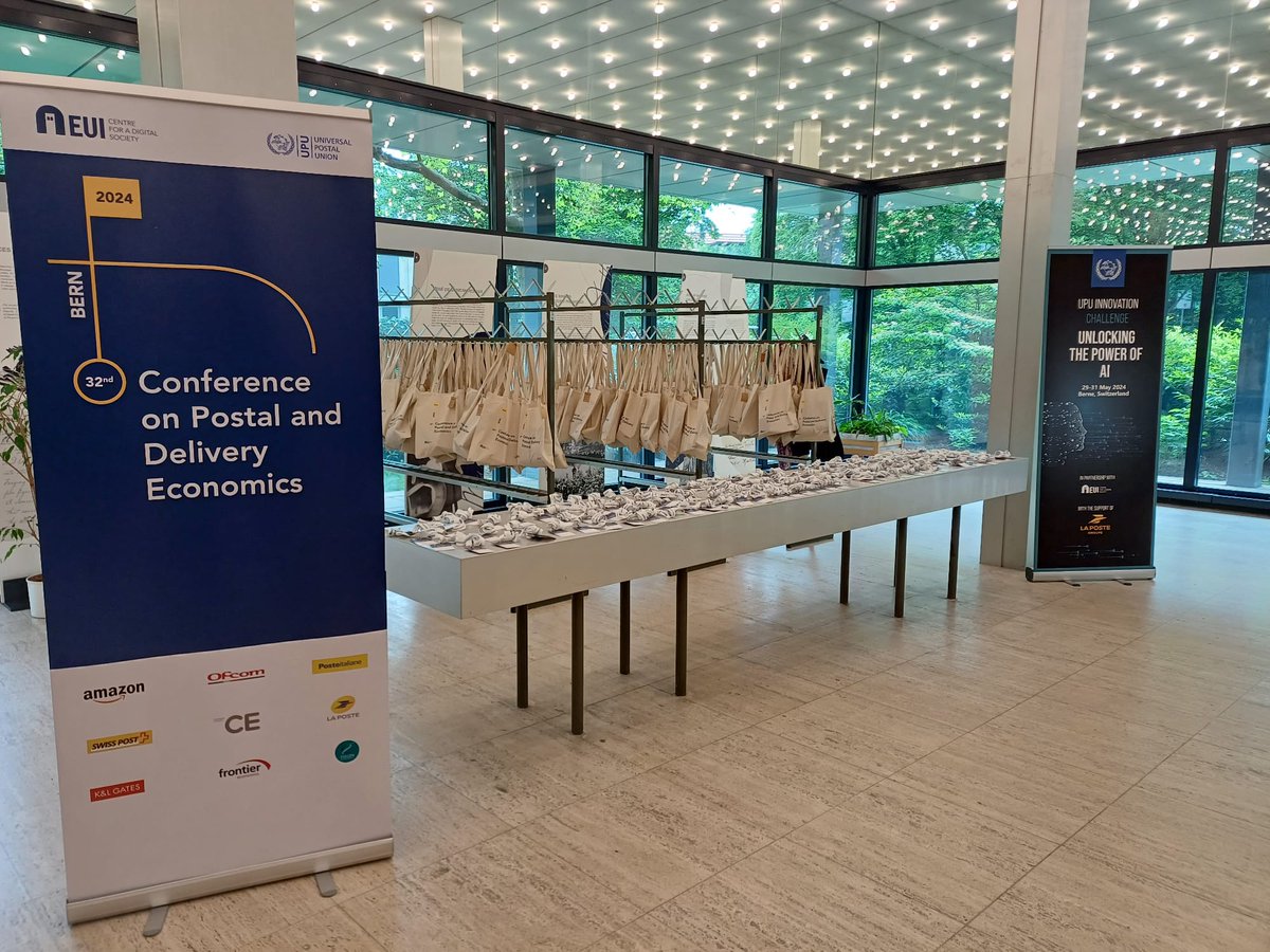 Centre for a Digital Society (@eui_cds) on Twitter photo We are at the <a href="/UPU_UN/">Universal Postal Union</a>'s HQ in Bern for the Conference on Postal and Delivery Economics! 📨
Everything is ready to welcome all participants & we're eager for the 3⃣days ahead, where we will discuss the changes needed for a sustainable future in the #postal and #delivery markets We are at the <a href="/UPU_UN/">Universal Postal Union</a>'s HQ in Bern for the Conference on Postal and Delivery Economics! 📨
Everything is ready to welcome all participants & we're eager for the 3⃣days ahead, where we will discuss the changes needed for a sustainable future in the #postal and #delivery markets