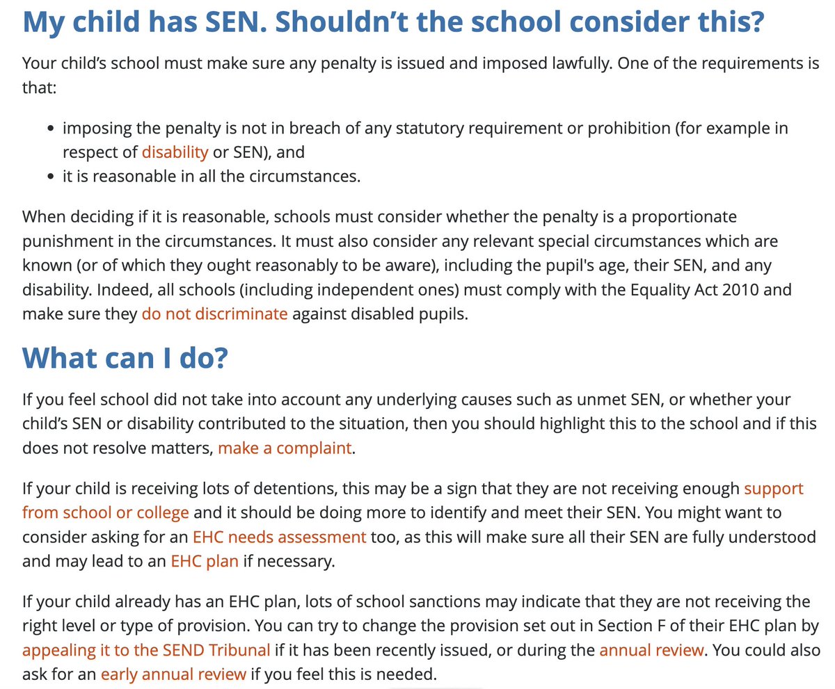 School sanctions: what’s legal? @IPSEAcharity explains the power a school has to issue a penalty such as a detention, what it needs to consider first, including when your child has SEND and what action you can take. ipsea.org.uk/News/school-sa…