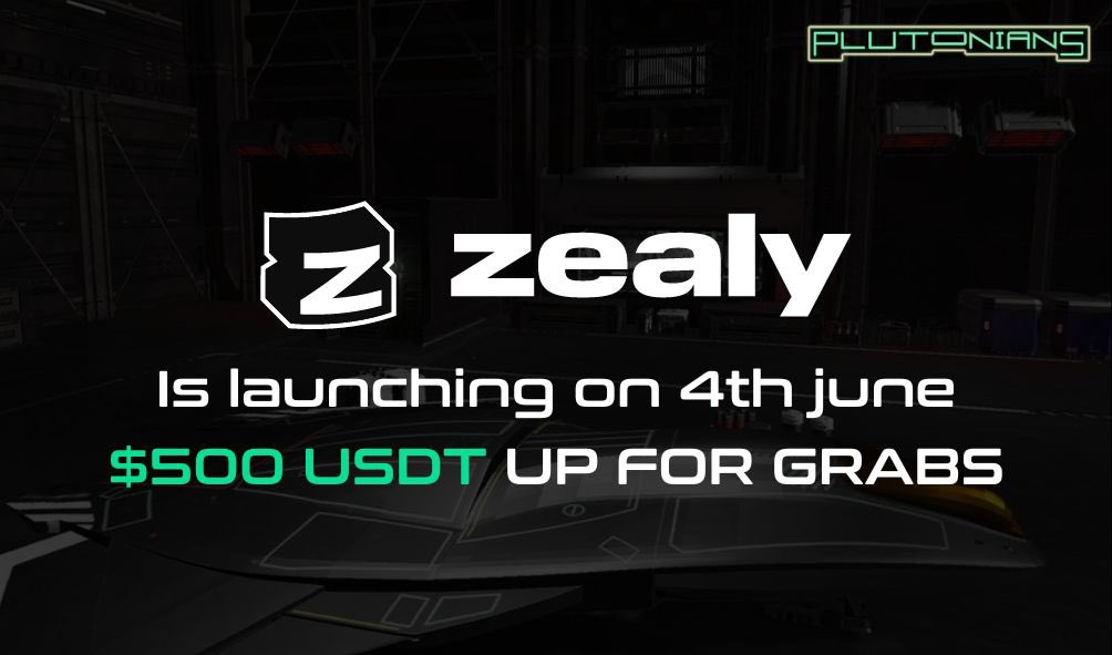 ✨ Plutonians X #Zealy - Campaign Coming on 4th June! 💰Get ready for an epic adventure with amazing challenges and fantastic rewards. And guess what? There’s $500 USDT up for grabs! 🎮 Don't miss out on your chance to win big. JOIN NOW: zealy.io/cw/plutonians/… ℹ️ Stay tuned