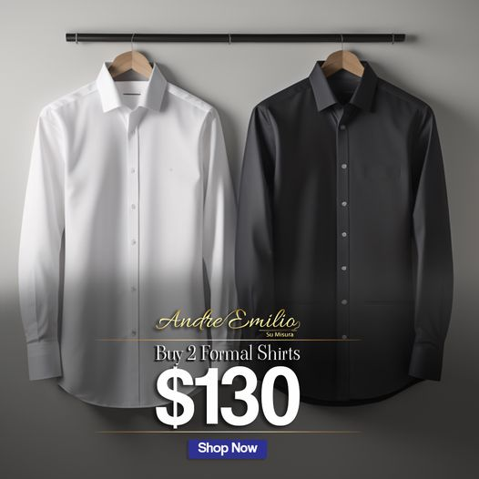 AndreEmilio_Men's tweet photo. Don't miss out on this exclusive offer: 2 formal shirts for $130.
Shop Now: https://t.co/NNS87rLQX6
#FormalWear #MensFashion #StyleDeal #SharpDressedMan #AndreEmilio https://t.co/g6F8lZOFnx