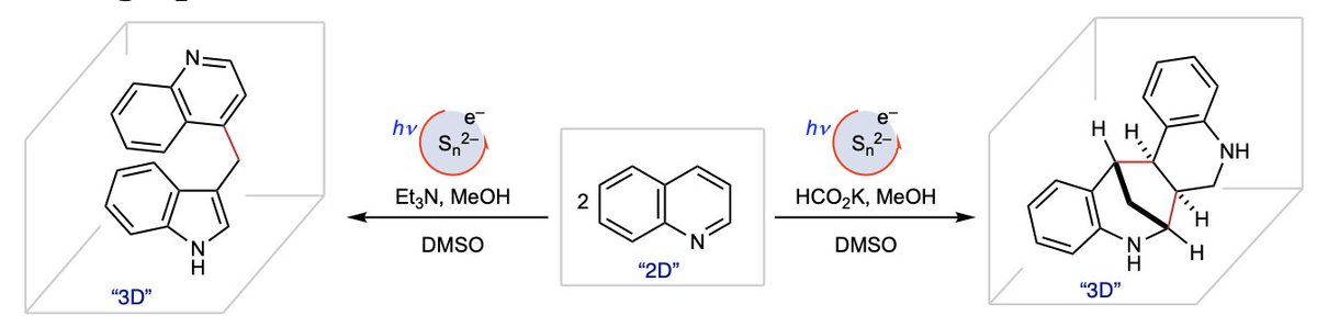 Check out our new preprint @ChemRxiv on dearomative dimerization and skeletal rearrangement of quinolines to indoles by polysulfide anions photocatalysis, that came out of a collaboration with @PrattGroup. Congrats to Eugene, Ali and Amirah! go.shr.lc/3R74pBD