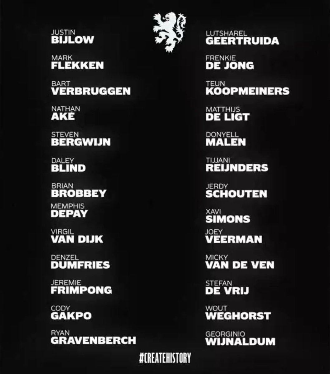 🚨 OFFICIEL ! La liste finale des Pays Bas pour l’Euro 2024 ! 🇳🇱 Ronald Koeman a décidé d’enlever 3 joueurs : ❌ Nick Olij ❌ Ian Maatsen ❌ Quinten Timber 📸 @OnsOranje