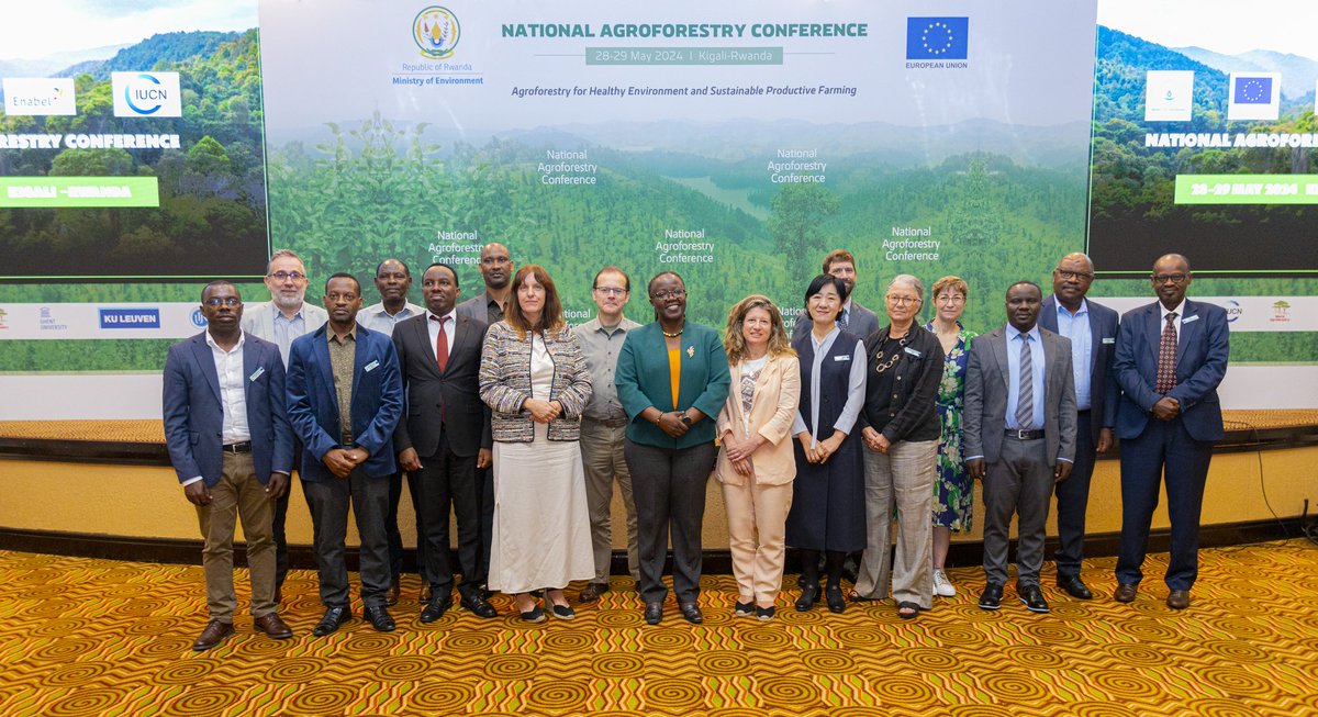 Pleased to be part of the National Agroforestry Conference ahead of the 2025 World Agroforestry Congress that will be hosted in Rwanda. Together for a greener 🌍 @BelgiumRwanda @EUinRW @IucnRwanda @EnvironmentRw @Enabel_Belgium #TeamEurope #GreenRwanda🇷🇼🌿