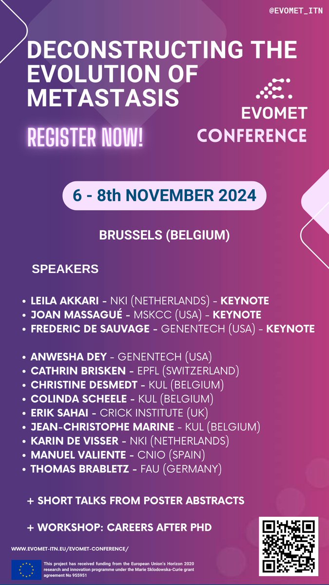 EVOMET (@evomet_itn) on Twitter photo Check the amazing speakers lined-up!🌟
Anwesha Dey
@CBrisken
<a href="/ChristineDesme2/">Christine Desmedt</a>
<a href="/ColindaScheele/">Colinda Scheele</a>
<a href="/eriksahailab/">eriksahailab</a>
<a href="/jchrismarine/">chris marine</a>
<a href="/deVisserKarin/">Karin de Visser</a>
<a href="/valientelab/">Manuel Valiente</a>
Thomas Brabletz
<a href="/LeilaAkkari1/">Leila Akkari</a>
<a href="/LabMassague/">MassagueLab</a>
Federic de Sauvage
Have you already registered? evomet-itn.eu Check the amazing speakers lined-up!🌟
Anwesha Dey
@CBrisken
<a href="/ChristineDesme2/">Christine Desmedt</a>
<a href="/ColindaScheele/">Colinda Scheele</a>
<a href="/eriksahailab/">eriksahailab</a>
<a href="/jchrismarine/">chris marine</a>
<a href="/deVisserKarin/">Karin de Visser</a>
<a href="/valientelab/">Manuel Valiente</a>
Thomas Brabletz
<a href="/LeilaAkkari1/">Leila Akkari</a>
<a href="/LabMassague/">MassagueLab</a>
Federic de Sauvage
Have you already registered? evomet-itn.eu