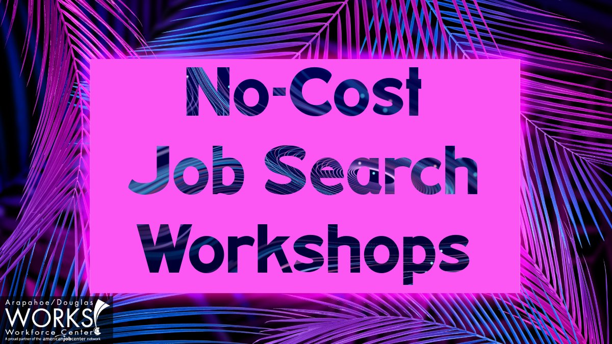 Summer vibes and career strides! Attend A/D Works! no-cost job search workshops to learn all the tools and tips you need to succeed. Kickstart your summer job hunt with insights from industry experts! bit.ly/ADWworkshops #JobSearch #Career @ArapahoeCounty @douglascountyco