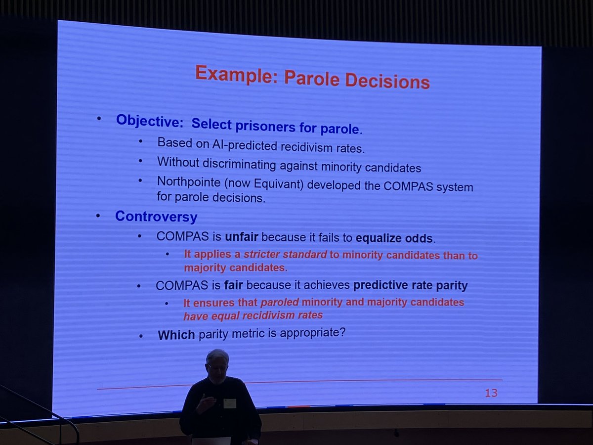 The best paper award at #cpaior2024 goes to Violet Chen, John Hooker, and Derek Leben for their work on group fairness in social welfare optimization