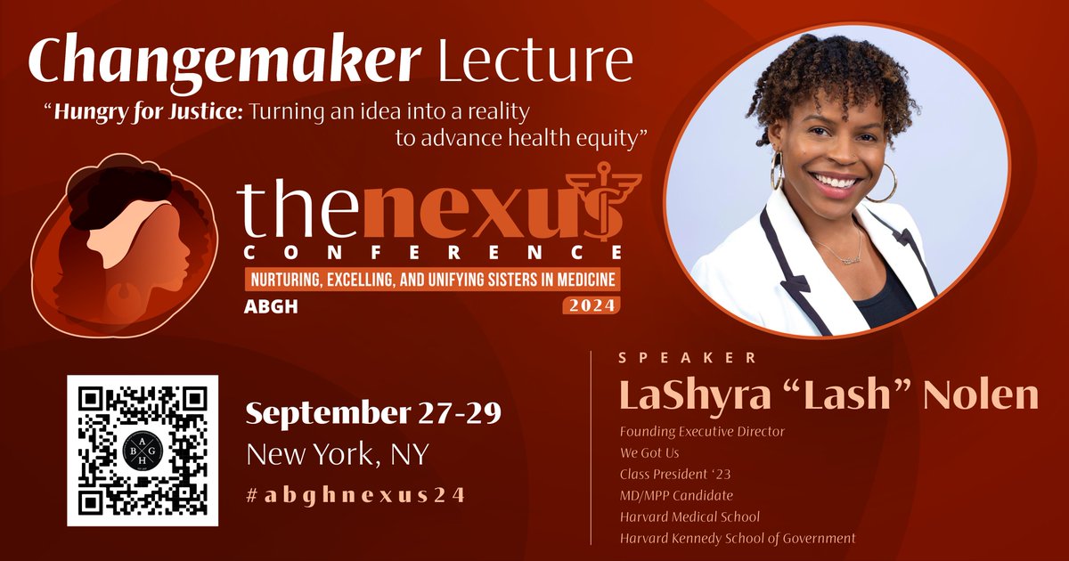 Congratulations to one of our #ABGHNexus24 featured speakers, Dr. @LashNolen, on earning her MD/MPP at @harvardmed -- one of her many accolades as a true changemaker in this🌎. We are SO proud of you, sis. It's an honor to welcome you to the ABGH fam w/our inaugural conference
