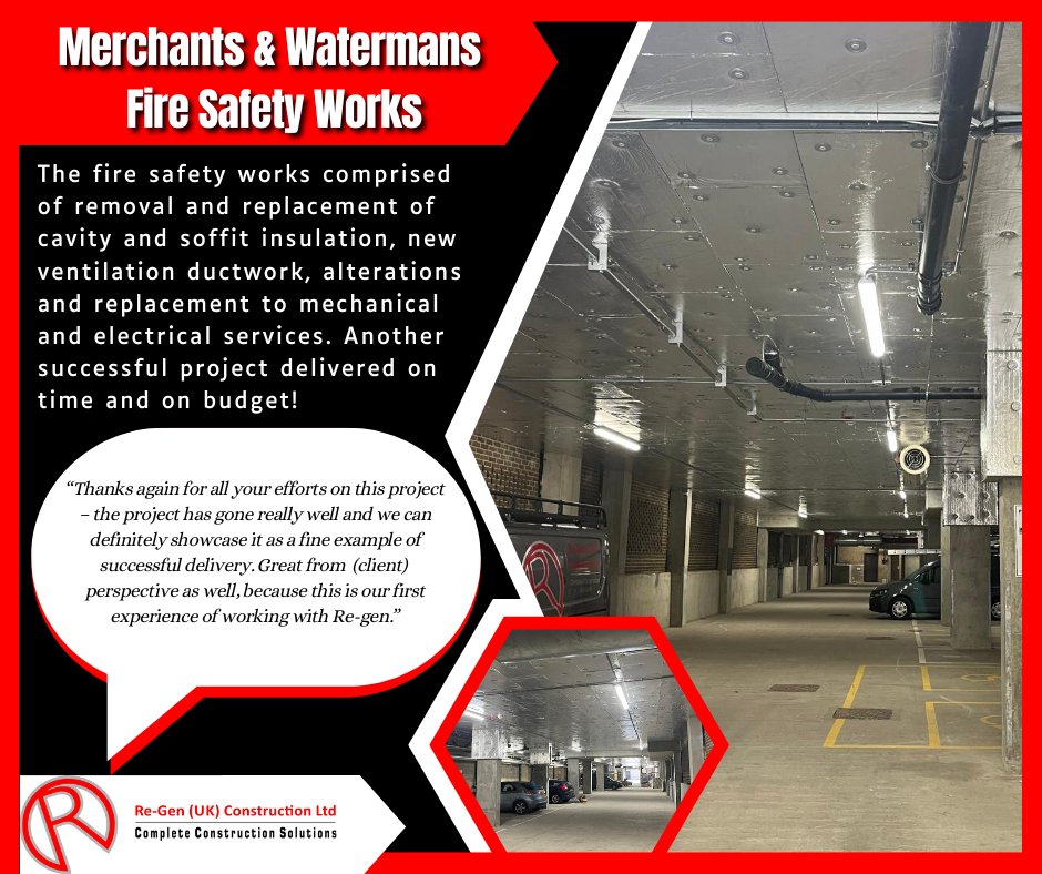 We are thrilled to announce the completion of Merchants and Watermans Fire Safety Works!

For all enquiries, please contact us on sales@re-genuk.com / 01277563358

#construction #builders #essex #constructionindustry