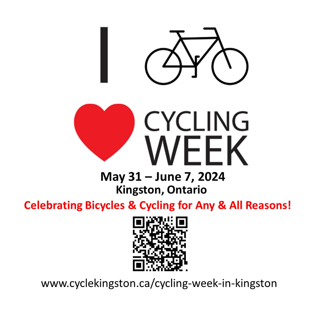 Cycling Week in Kingston starts this Friday! Celebrate bicycles and cycling! cyclekingston.ca/cycling-week-i… #CyclingWeekYGK @cityofkingston