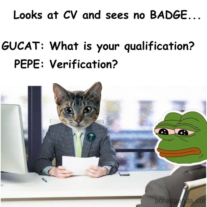 Pleased to announce a meme contest for @GUCATonSol 9,500,000 $Gucat coin for grab 🔥🔥🔥🔥🔥🔥🔥🔥 How to win? Like and Rt Join tg : t.me/GUCATonSol Follow on x: @GUCATonSol Drop your meme on the comments and tag 5 chads , 72 hours Make sure to drop your link on tg