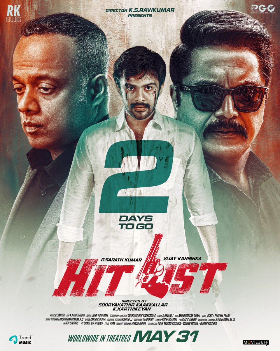 #Hitlist (தமிழ்) Reservations open for 31st May,2024,Friday @rakkicinemas - Ambathur.
Book your seats for the weekend.