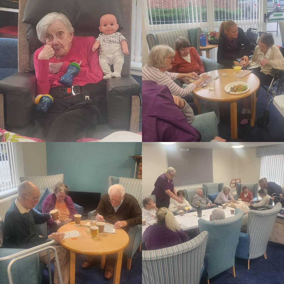 Pie and Pea Night along with games for our residents at Millbeck.