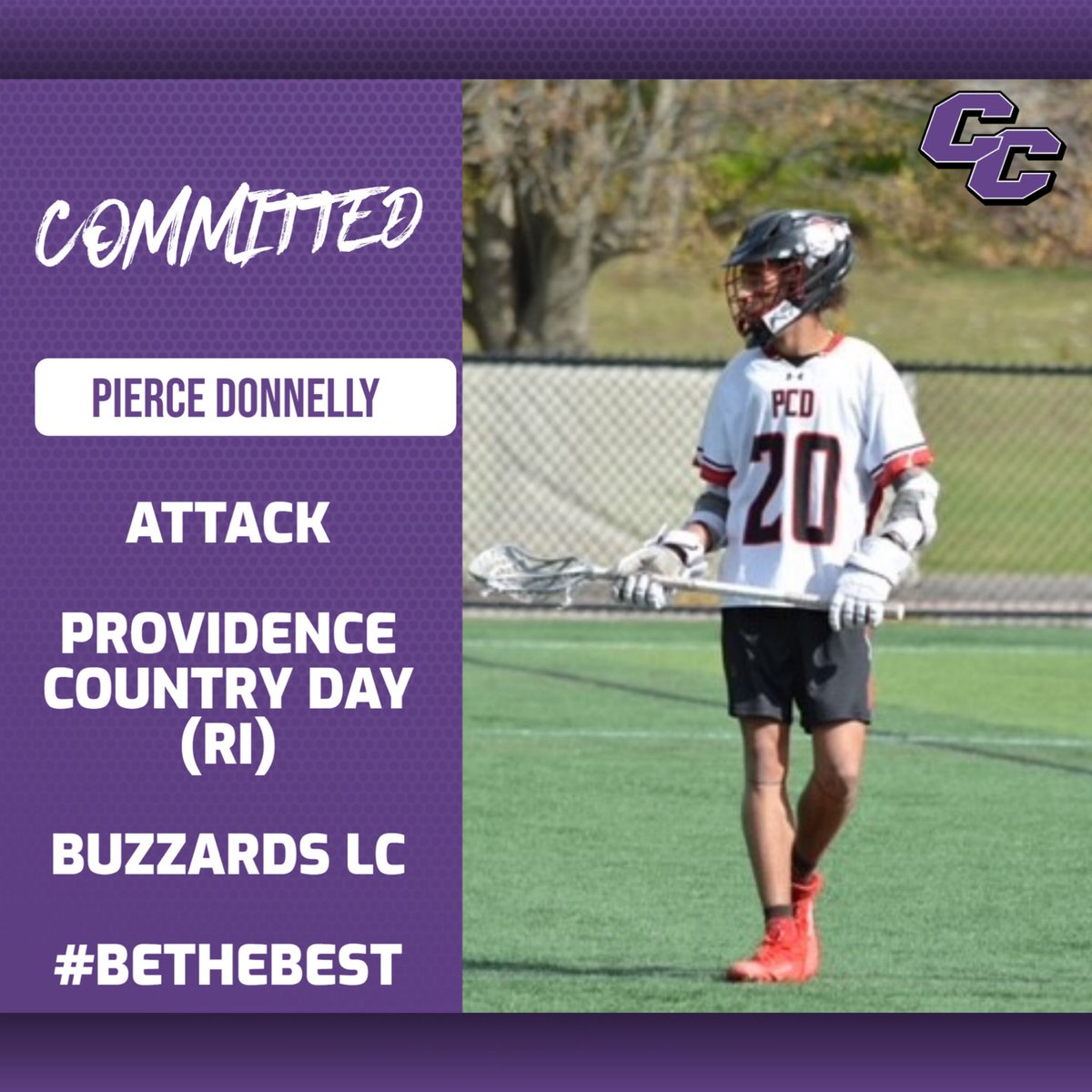 Next up for our incoming Class of 2028 is Pierce Donnelly, an attackman from Providence Country Day (RI). Welcome to Curry, Pierce! #currymlax #bethebest