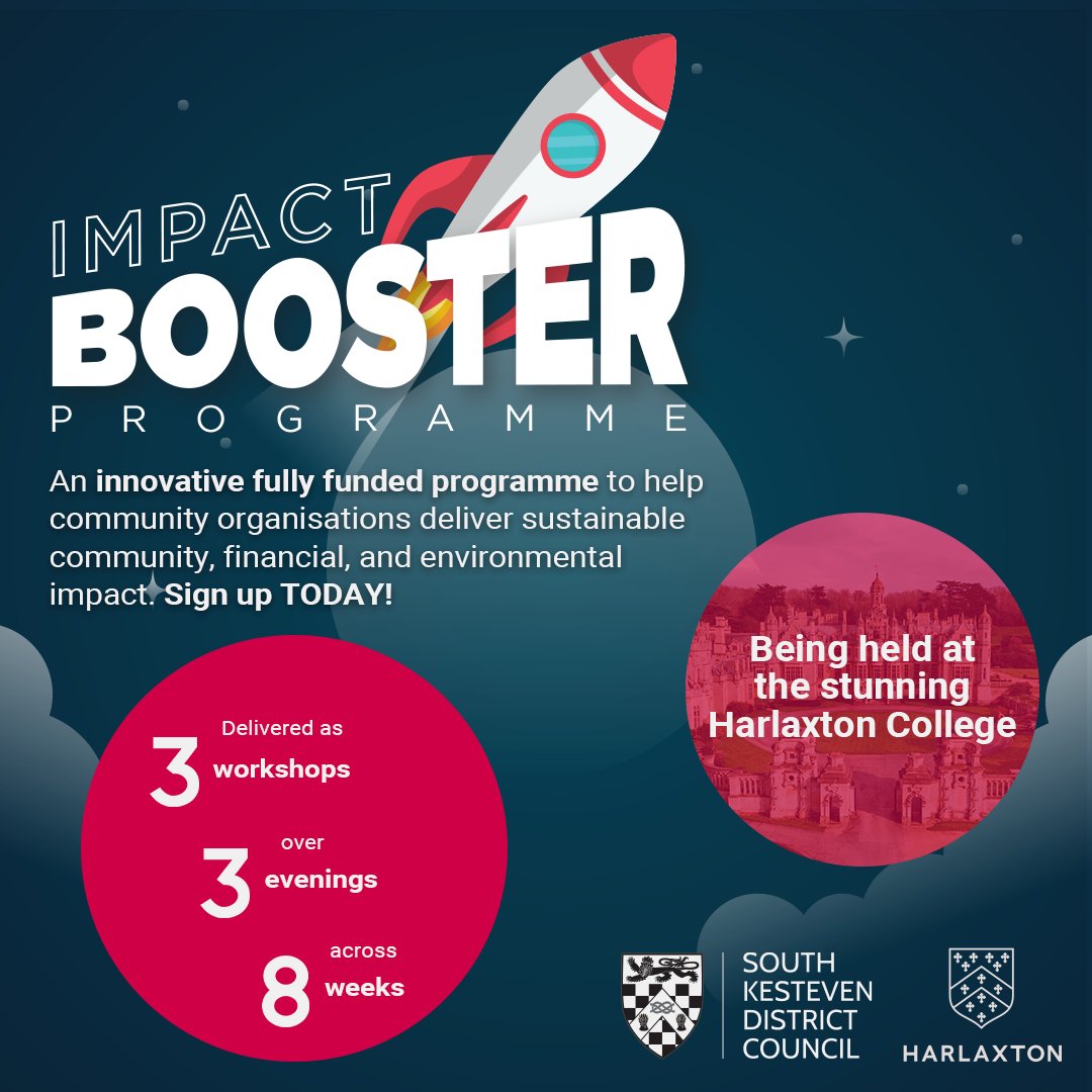 HarlaxtonManor's tweet photo. Have you signed up to the fully funded Impact Booster 🚀Programme at Harlaxton College in partnership with South Kesteven District Council. Boost your organisation’s performance and impact in 2024/25! Apply now: https://t.co/7Z4yWuYTfP. #ImpactBooster #SouthKesteven https://t.co/tHus4RRUlL