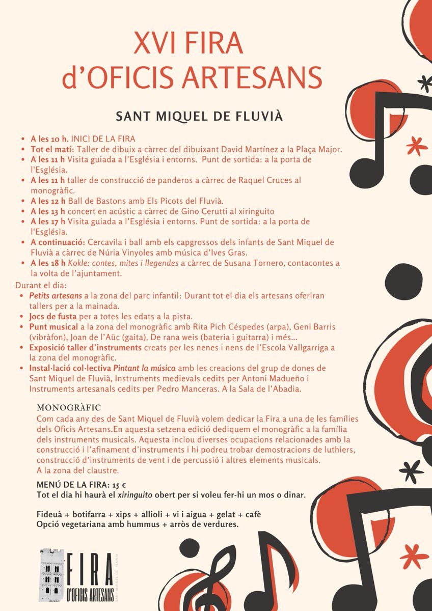 Som-hi! Si voleu visitar una fira diferent en un entorn únic, aquest diumenge cap a Sant Miquel!