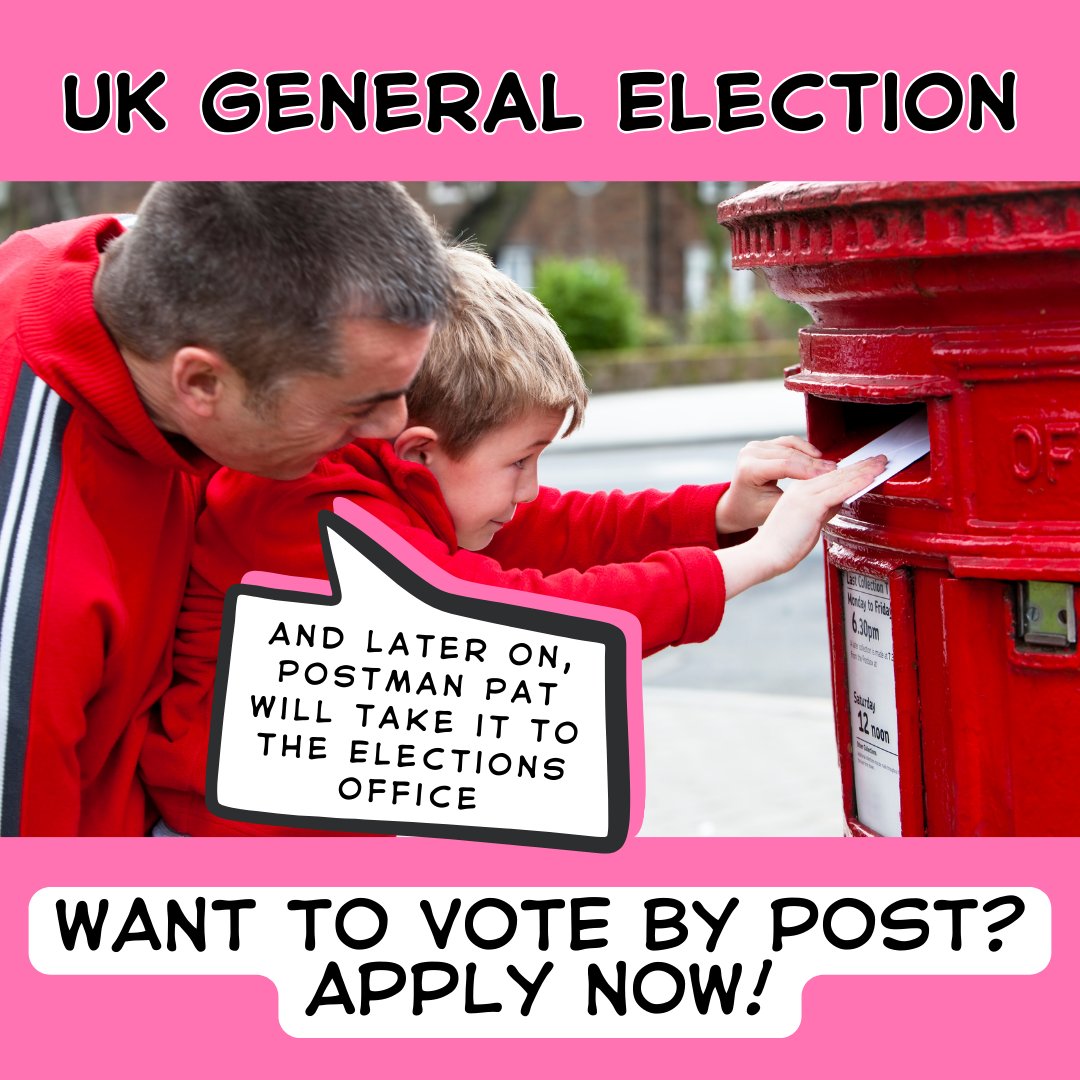 Can't make it to the polling station on election day? Apply online for a postal vote before the deadline of 5pm on 19 June. It's the easiest and most convenient way to cast your ballot. Visit gov.uk/apply-postal-v…