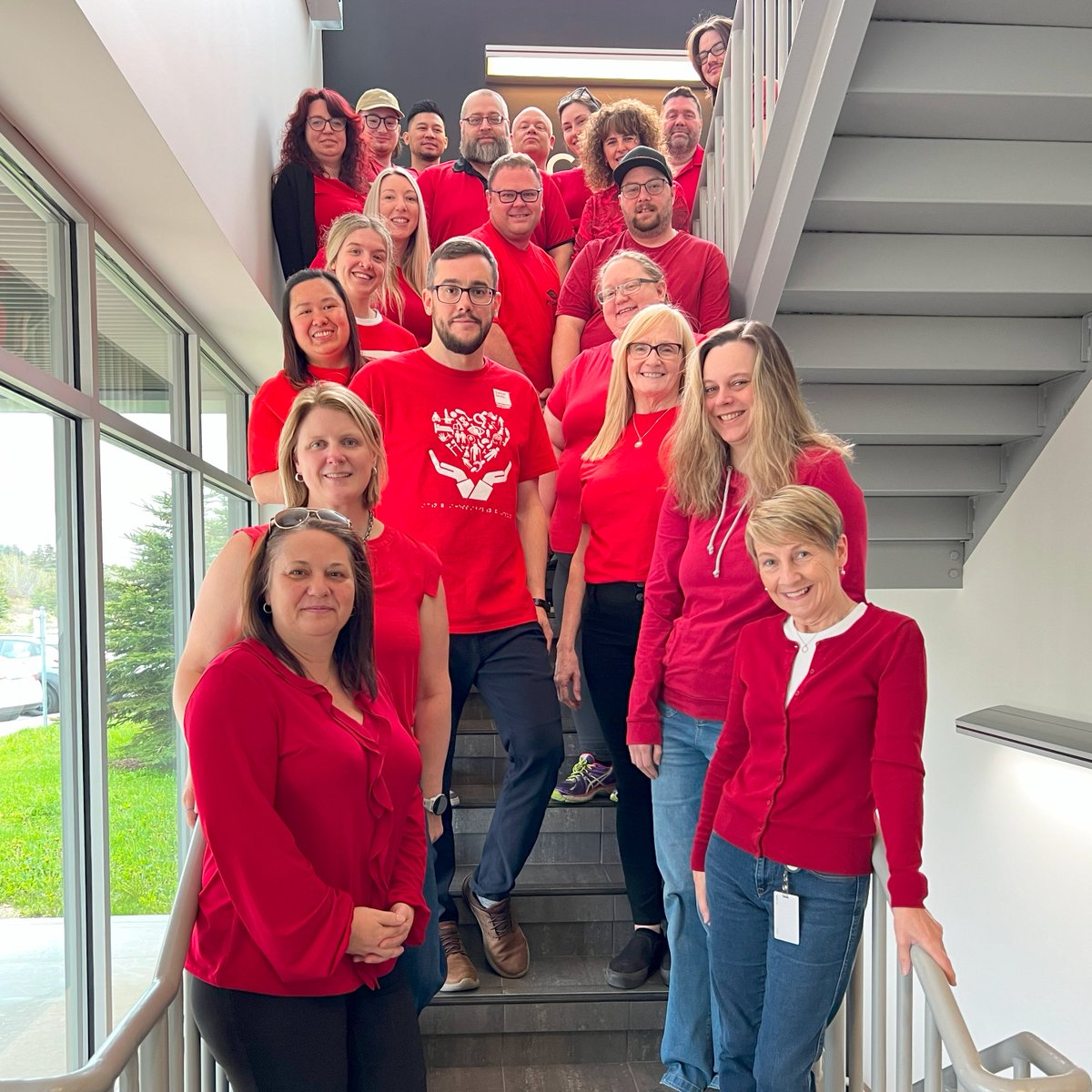 Today our team is wearing red in support of <a href="/EasterSealsNL/">Easter Seals</a> &amp; <a href="/EasterSeals/">Easter Seals Canada</a> Canada's Red Shirt Day of Action for AccessAbility and Inclusion! ❤️👚 We pledge our commitment to help create a fully accessible &amp; inclusive society &amp; support Canadians with disabilities. #RedShirtDay