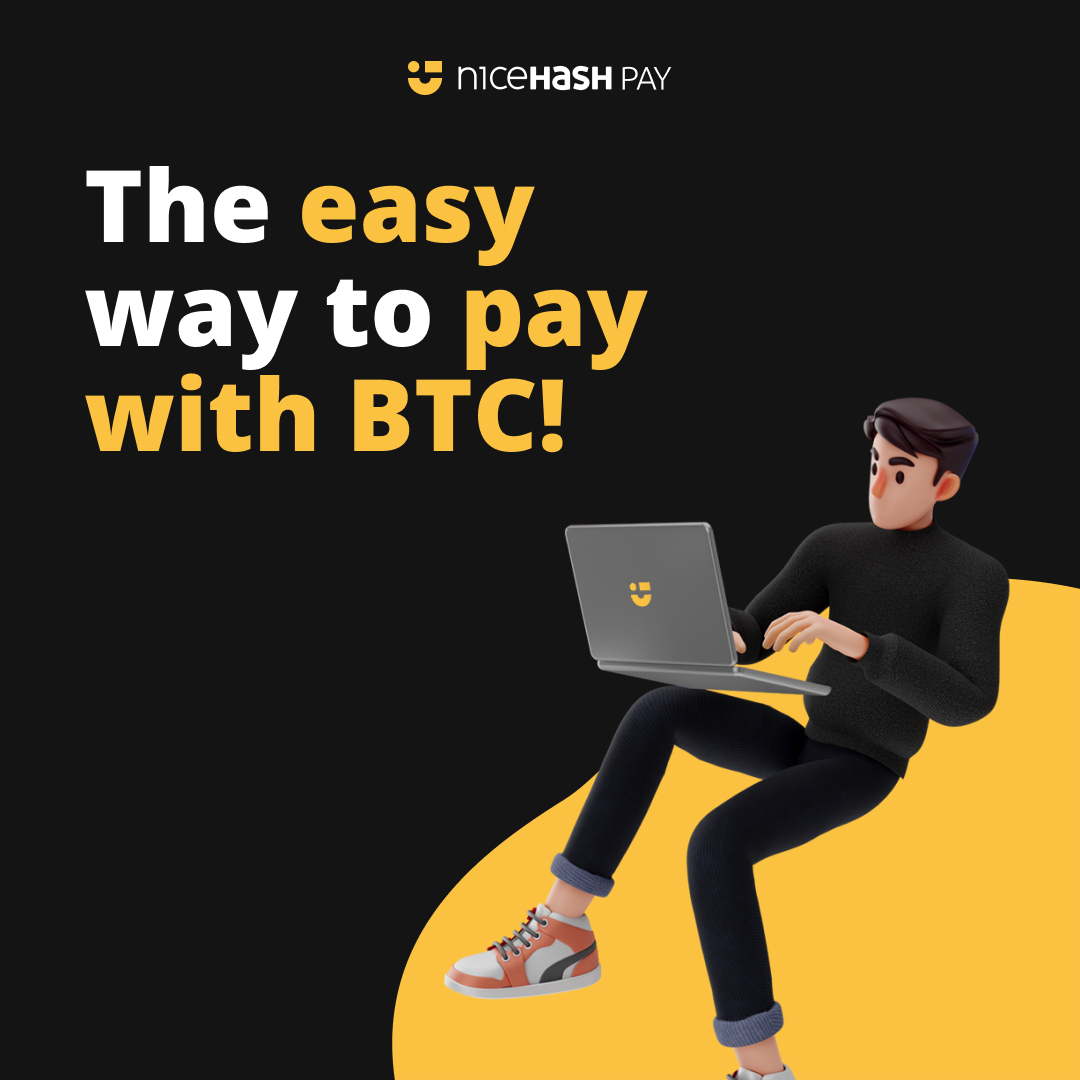 NiceHash is supporting #Bitcoin adoption in many ways! 

Among other powerful #innovations we provide a modern, quick and safe payment solution! 

With #NiceHash Pay you can shop at local businesses and events, get yourself a NiceHash hoodie and even buy tickets to our