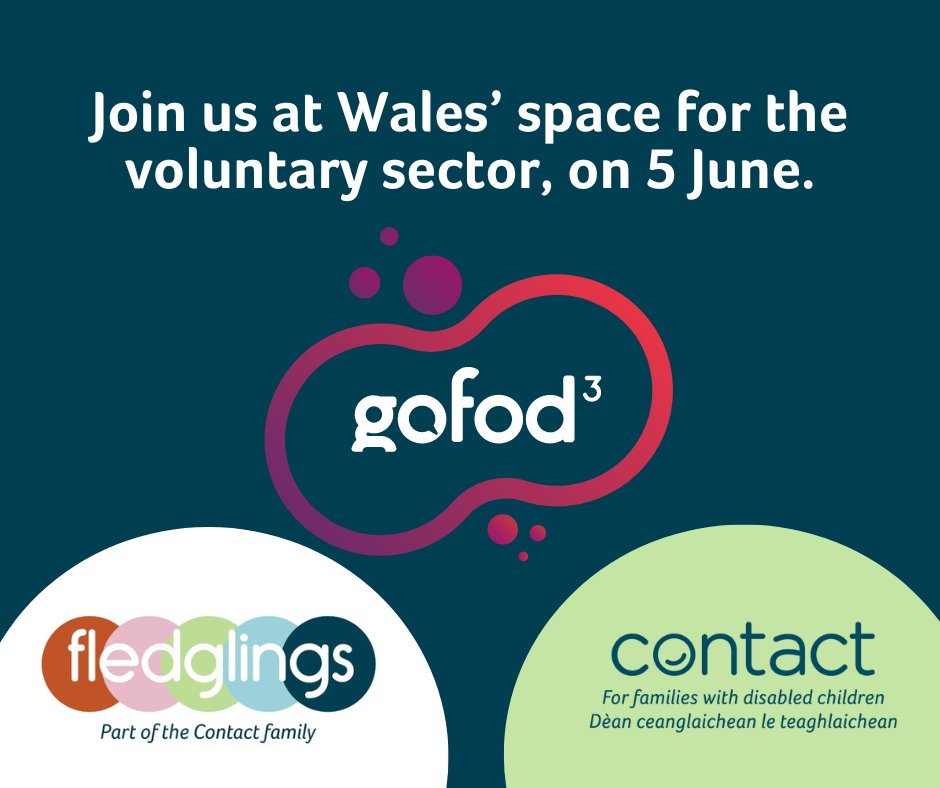 Come and meet Contact & @Fledglings at #gofod3 on 5 June! Dewch i gwrdd â ni yn #gofod3 ar 5 Mehefin gofod3.cymru gofod3.cymru/cy