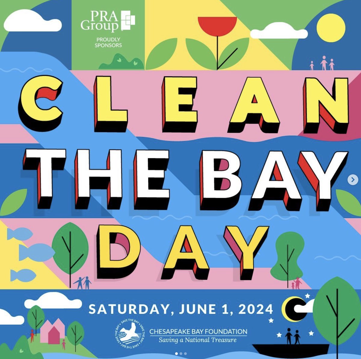 June is right around the corner, which means it's almost time for @chesapeakebay's annual Clean the Bay Day! PRA Group is proud to serve as the presenting sponsor of the event. Register now to help keep the Bay beautiful: cbf.org/events/clean-t…