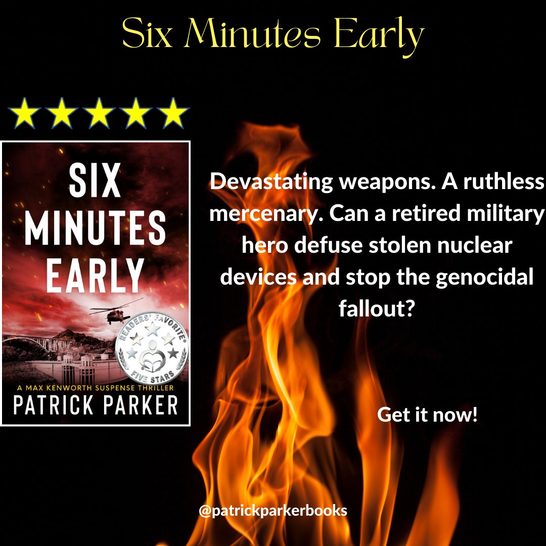 ★★★★★ Six Minutes Early Max battles the odds against finding the terrorists. Equally challenging are the governmental egos & red tape of Homeland Security & other agencies—more interested in claiming to be in control.... Get Six Minutes Early now! amzn.to/2fmAxyF