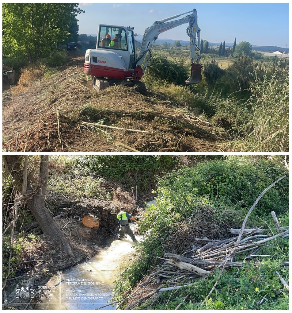 🔵 Ya han comenzado las actuaciones de conservación y mejora de ríos de la zona de Granada → Llevadas a cabo por @CHGuadalquivir ► Retirada de árboles caídos ► Estabilización de los cauces ► Regeneración de la vegetación +info t.ly/b2uym