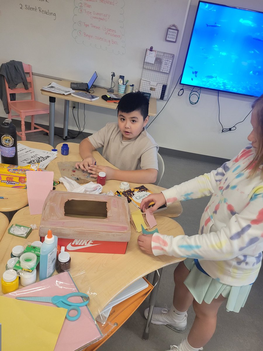 Hard at work on our Historical Fiction Book Floats! 
Super impressed with the creativity but even more so with the teamwork and collaboration!! 
#CFTogether
#CFIS
