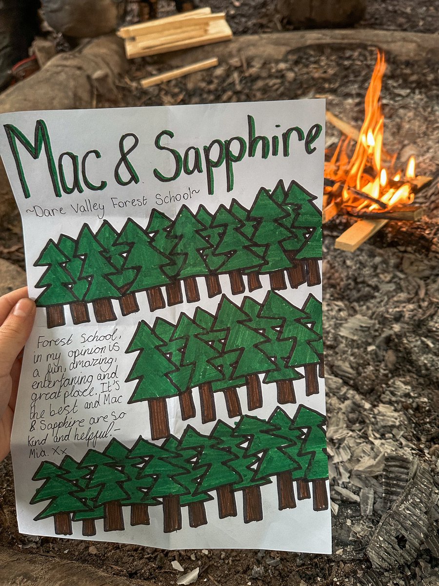 How cute is this poster by Mia from our Family Funday this morning. Thank you so much! We’re glad you love our Forest School just as much as we do! 🌳🤍

#forestschool #darevalley #aberdare #southwales