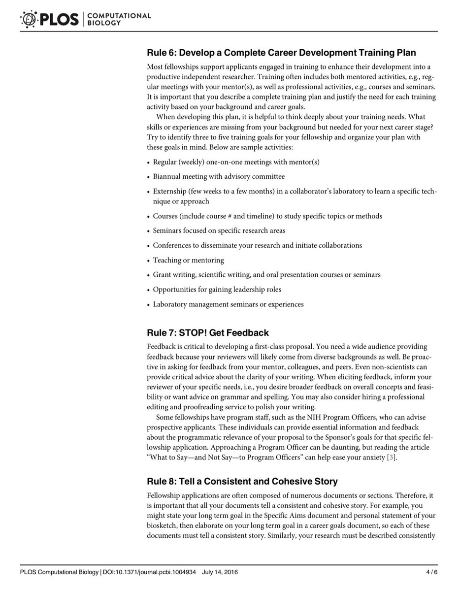 SciencNews's tweet photo. Ten Simple Rules for Writing a Postdoctoral Fellowship (2/2)
@PLOSCompBiol #PhD #PhDlife #academics #AcademicChatter #AcademicTwitter #Postdocs #Research #Science #followship #PostdoctoralFellowship https://t.co/L2yB76Y0ZS