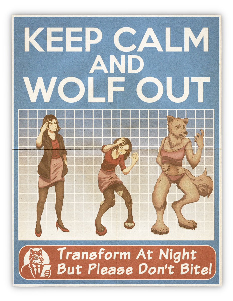 When change is inevitable, keep calm and let it happen. Just don't maul anybody, okay?

This #WerewolfWednesday #werewolf #transformation features art by OkamiTFs in a design by me!