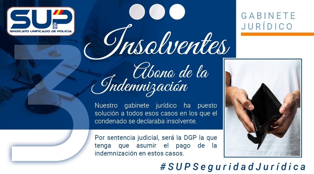 🔝El #SUPconquistaDERECHOS
👊Cerramos una de las brechas históricas en #PolicíaNacional
💪Nuestro #GabineteJurídico logró que el #TribunalSupremo reconozca nuestro Derecho con #SupSeguridadJurídica
😎La DGP abonará indemnizaciones por lesiones de #Insolventes a #Policías