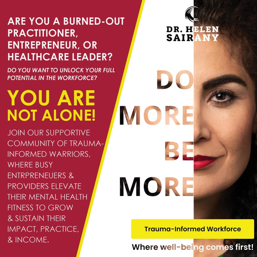 YOU ARE NOT ALONE! 70% of Americans have faced trauma. Healthcare providers often carry this into their careers, affecting their workplace experience. <a href="/Dr_Sairany/">Helen Sairany</a>'s Trauma-Informed Workforce training helps professionals regain awareness and thrive. Enroll: npharm.org/traumainformed…