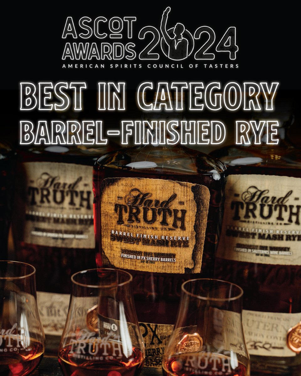 We are celebrating another big honor for our Barrel Finish Reserve!🥃

Sweet Mash Rye finished in PX Sherry barrels was just announced as the hands-down category winner for the Best Special Barrel-Finished Rye.