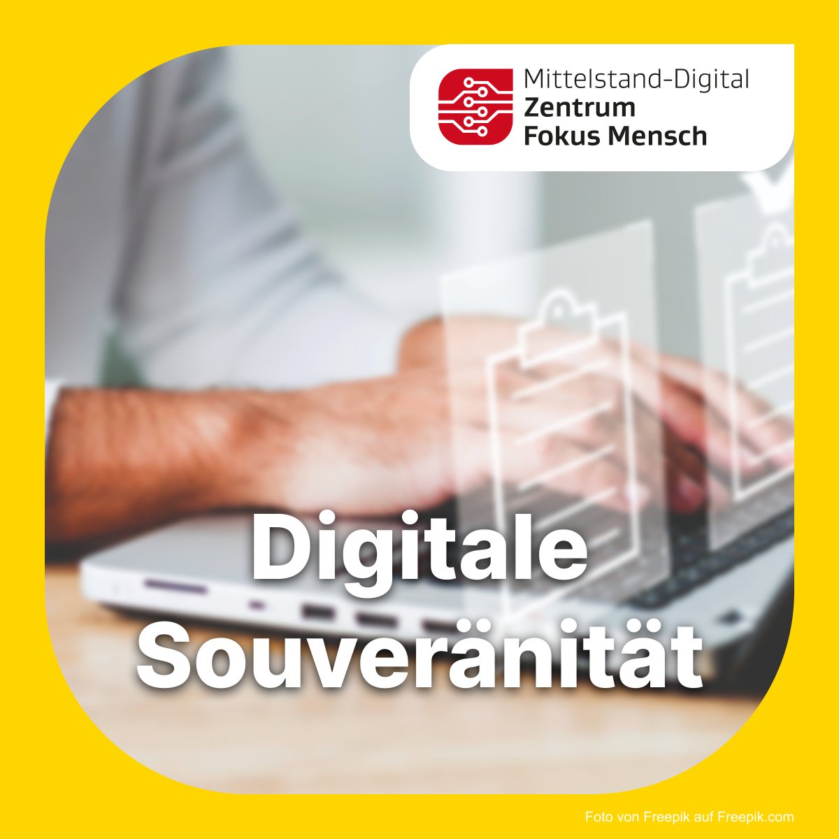 Das Mittelstand-Digital Zentrum Fokus Mensch steht bereit, die Diskussion über das Thema der digitalen Souveränität fortzusetzen. Alle Angebote und Formate werden über unseren Newsletter angekündigt. Melden Sie sich noch heute an bit.ly/3V18f1o