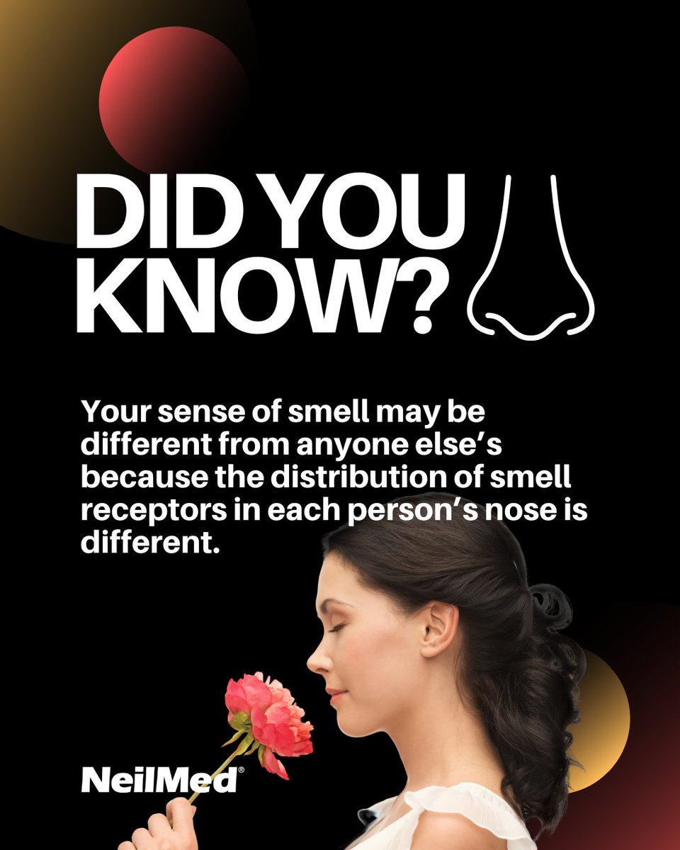neilmed's tweet image. Did you know your sense of smell is as unique as your fingerprint?

Tag a friend and share what your favorite scent is!

#SmellSense #UniqueYou #FunFactWednesday #DidYouKnow #ScentScience