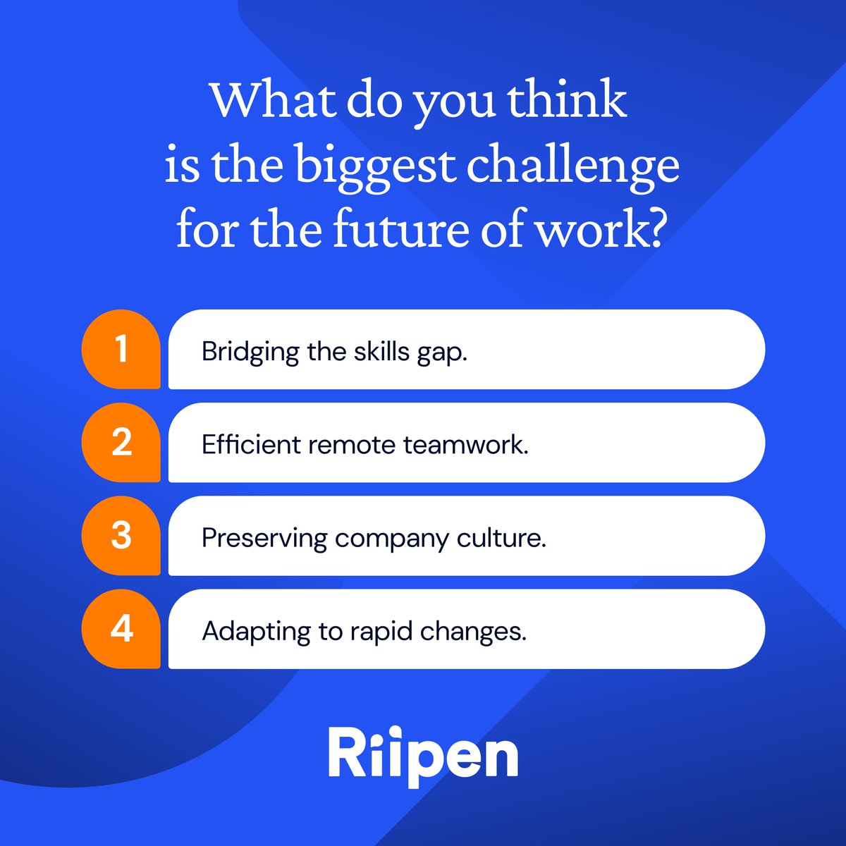 🥑 Our Annual Impact Report explores the future of work and its new possibilities. What do you think is the biggest challenge for the future of work? Join our webinar on June 6, 2pm ET/11am PT to learn more: hubs.li/Q02yJqdQ0

#ImpactReport #Webinar #ExperientialLearning