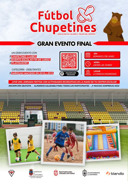 Velarde_CF's tweet photo. ¡Que ganas tenemos! 👋Preparando el mayor 𝐄𝐯𝐞𝐧𝐭𝐨 𝐝𝐞 𝐅𝐮́𝐭𝐛𝐨𝐥 𝐂𝐡𝐮𝐩𝐞𝐭𝐢𝐧𝐞𝐬 en Cantabria.
😍El próximo 2 de junio en La Maruca (Muriedas), viviremos una jornada espectacular para los más pequeños
🔸Chupetines clubes
🔸Evento Escolar Fin de Curso
🔸Playmakers 💫 https://t.co/6medkBq1a5