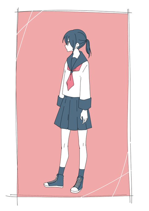 「黒ハイソックス セーラー服」のTwitter画像/イラスト(新着)