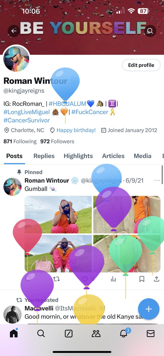 Balloons on my page 😝 Happy Birthday to me ! 🎂🍾🎈
