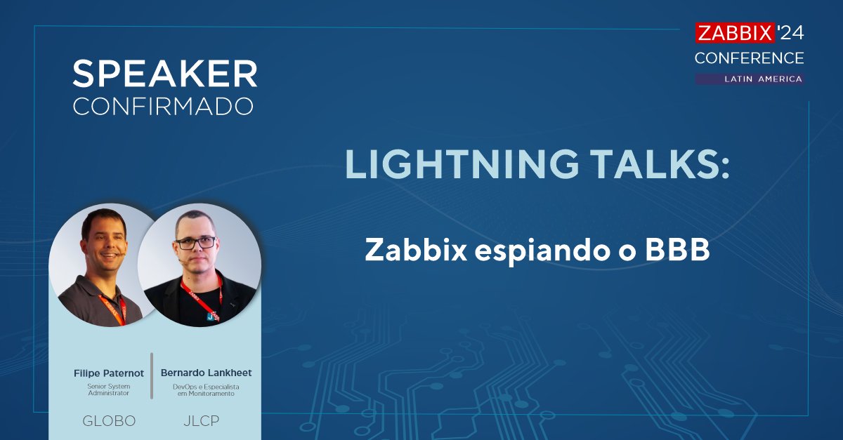 zabbix_br's tweet photo. 🎙 Você sabia que o Zabbix está presente até mesmo na casa mais vigiada do Brasil? Neste Lightning Talks, Filipe Paternot (Globo) e Bernardo Lankheet (JLCP) compartilham como a tecnologia de monitoramento foi utilizada na câmera do líder, no BBB 2024: https://t.co/eHfe5FC9v6 https://t.co/tN323I4ail