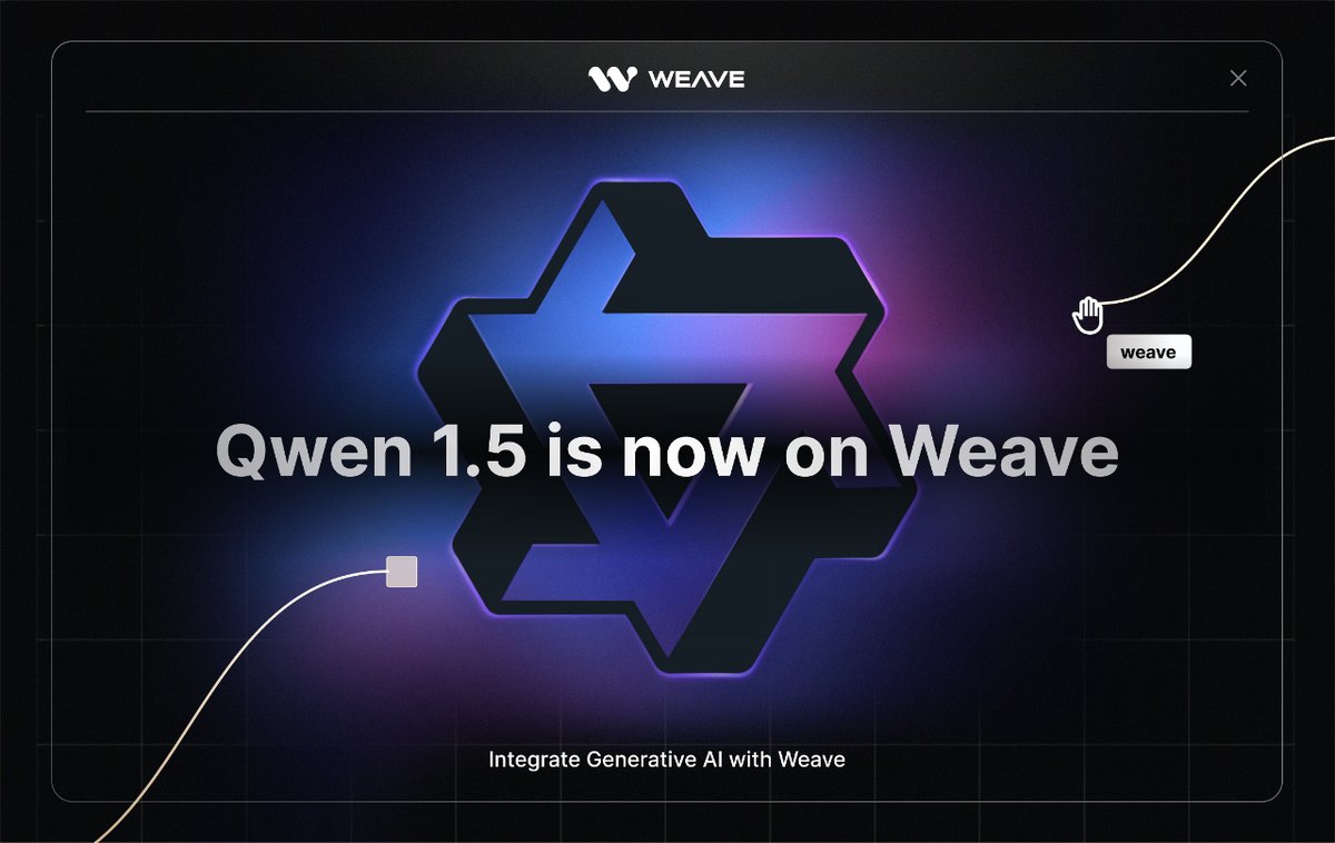 WeavePlatform's tweet image. Do you need to write content in other languages, such as Mandarin Chinese, Japanese and others?

Generate your content with Qwen 1.5 on Weave now.
weave.chasm.net