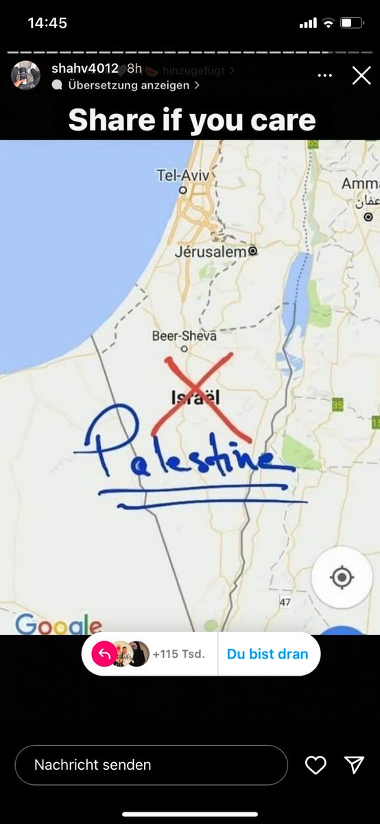 „Niemand hat die Absicht, Israel auszulöschen.“
- von diesem Account stammt übrigens „All Eyes on Rafah“.