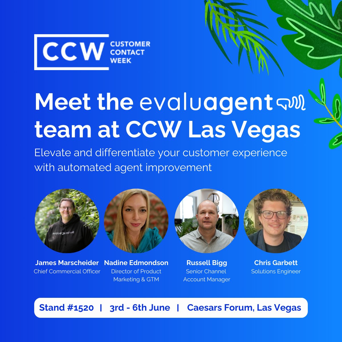 We're counting down the days until our team arrives in Las Vegas for CCW!🌟 Visit us at stand 1520 to meet our team &amp; discover how our platform can elevate &amp; differentiate your #CX through automated agent improvement. Register now 👉hubs.ly/Q02yQhvX0