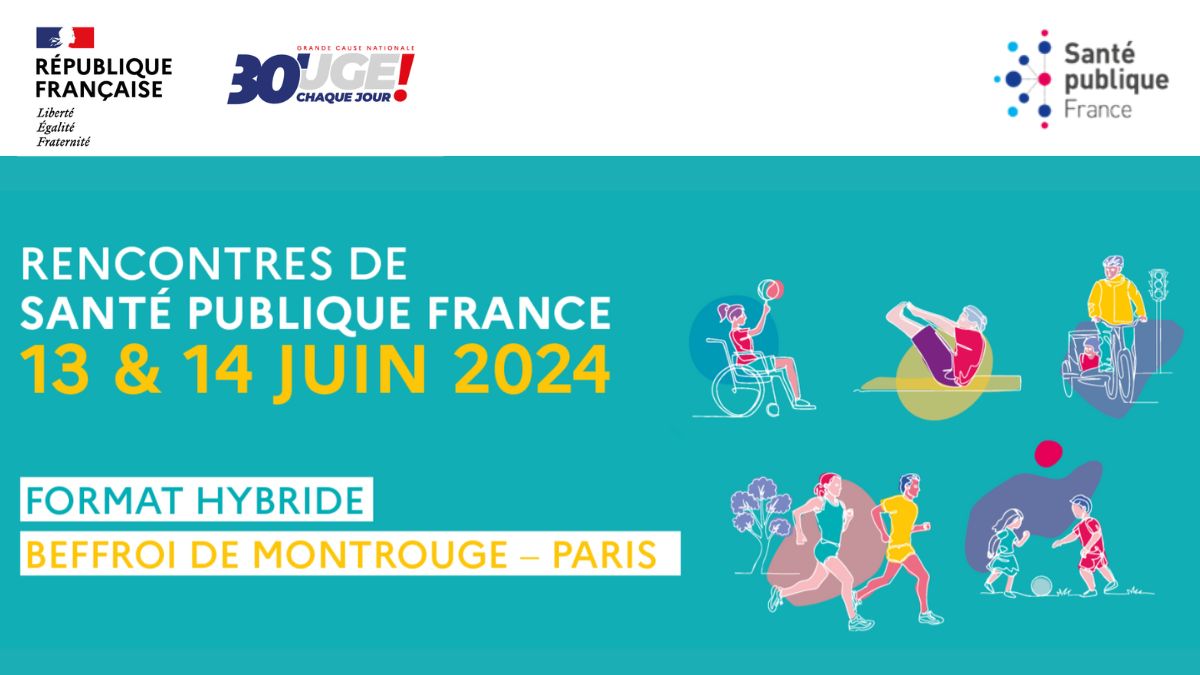 #RSPFrance Inscrivez-vous ! 📢Rencontres de Santé publique France 📅13 & 14 juin 2024 au Beffroi de Montrouge (92) Cette édition labellisée #GrandeCauseNationale2024 met en avant la promotion de l'#ActivitéPhysique & sportive 📃Programme et inscription: rencontressantepubliquefrance.fr